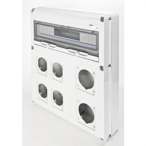 Quadro Q-DIN20 2BA.63A + 4BA.16/32A IP65 con riferimento GW68021N del marchio GEWISS
