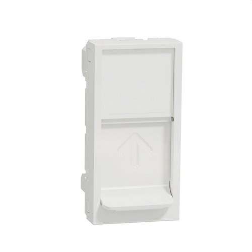 Placca da 1 modulo RJ45 Keystone bianco polare New Unica con riferimento NU946018 del marchio SCHNEIDER ELECTRIC
