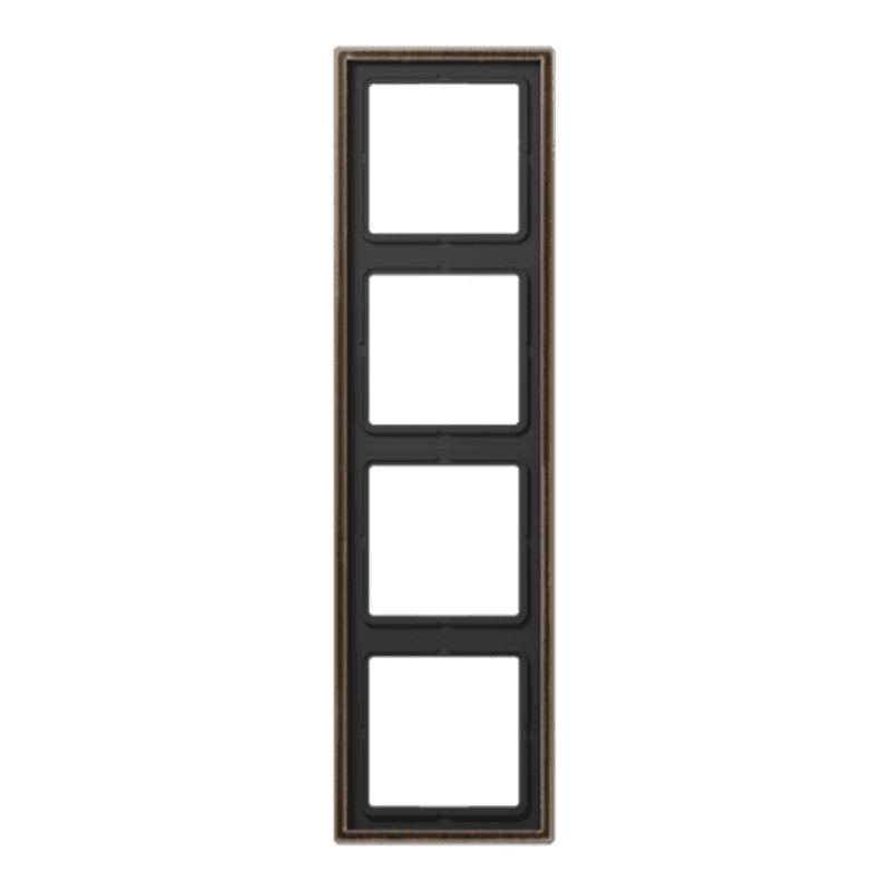 Placca quadrupla Jung LS990 Ottone antik con riferimento ME2984AT del marchio JUNG