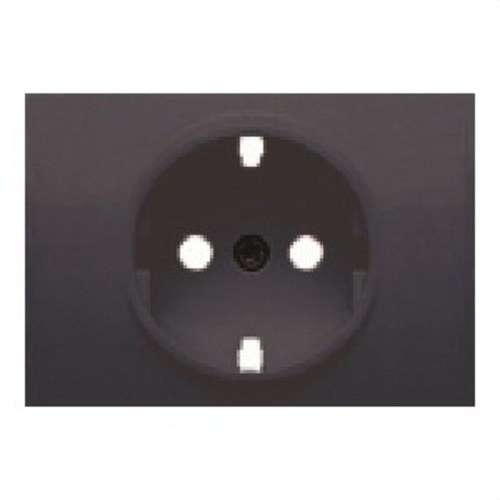 Copertura per presa da incasso 2P+TT grigio lava BJC Coral con riferimento 21724-GL del marchio BJC