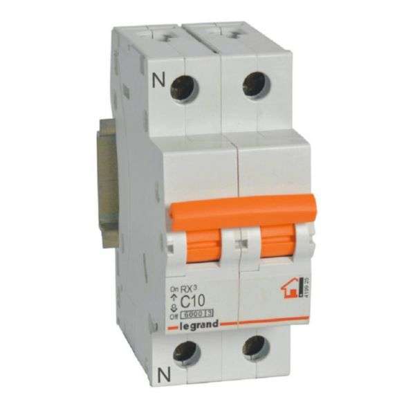 Magnetotermico RX³ - 1P+N - 230V~ - 10A - curva C con riferimento 419925 del marchio LEGRAND