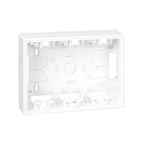 Base scatola da parete per superficie per 3 elementi doppi bianco Simon 500 Cima con riferimento 51050003-030 del marchio SIMON