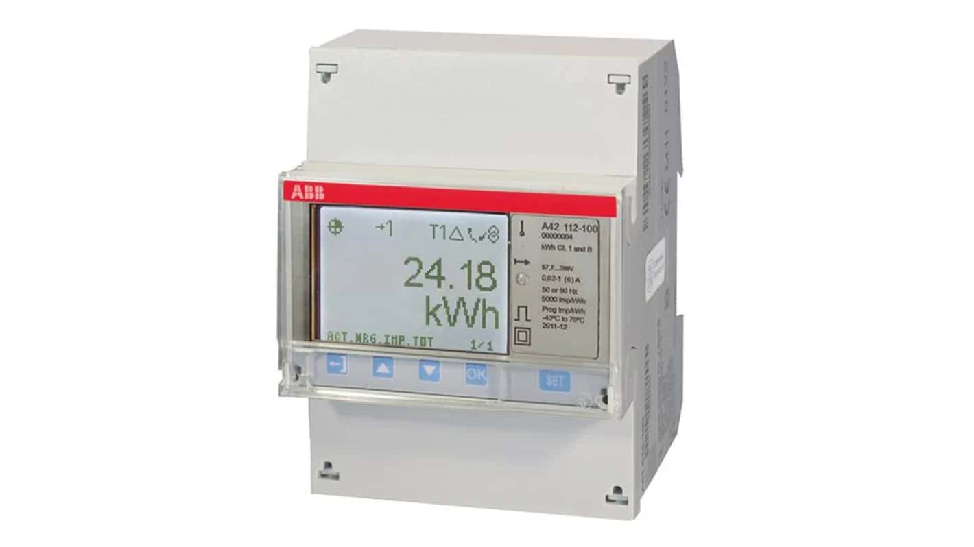 Contatore monofase ABB A42 112-100 misura indiretta Modbus RS485 con riferimento 2CMA170510R1000 del marchio ABB