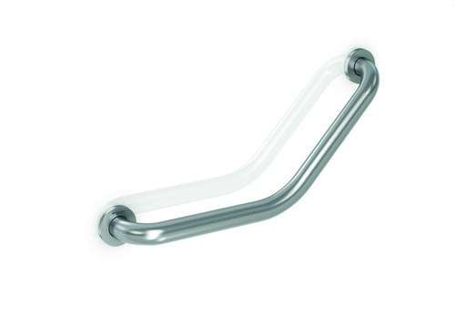Barra di supporto angolata a 130º 300mm inox lucido con riferimento GW11 22 04 02 del marchio GENWEC