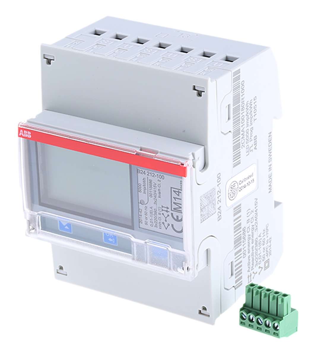 Misuratore di energia ABB serie B24 trifase con riferimento 2CMA100180R1000 del marchio ABB