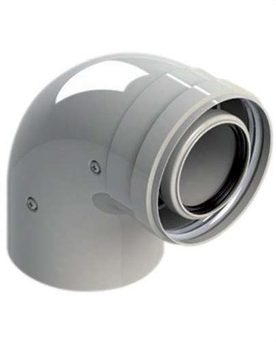Gomito camino diametro 80/125mm 90º maschio-femmina PP/Acciaio laccato con riferimento 8125-90MHP15 del marchio FIG