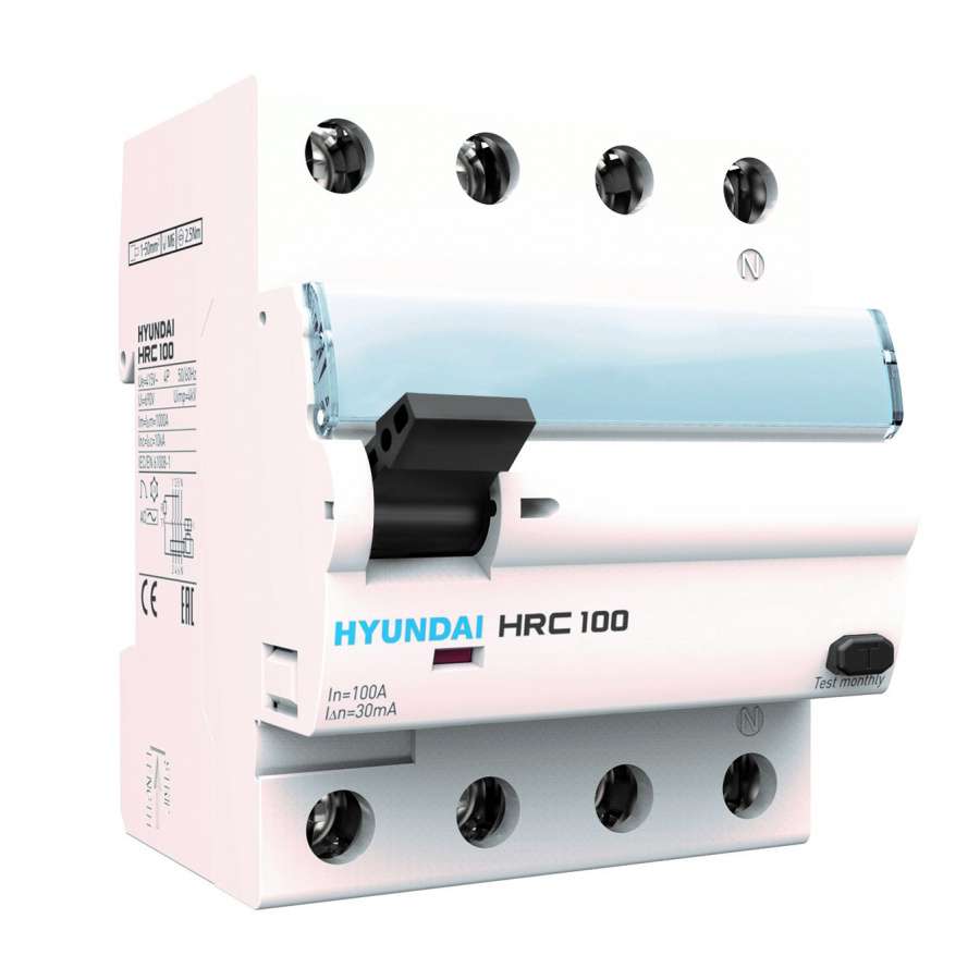 Differenziale STD 4P 100A 300mA Classe A con riferimento HRC100S-F4PG7100 del marchio HYUNDAI