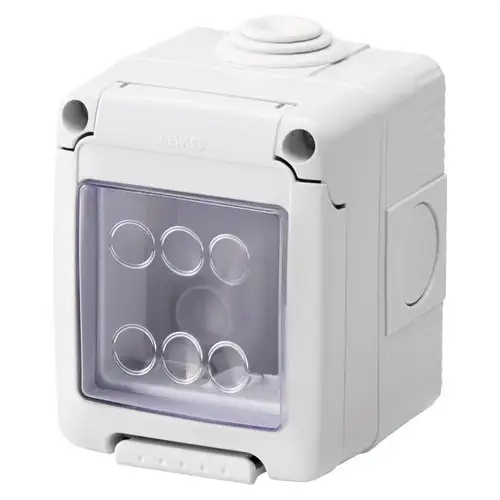 Scatola di superficie per meccanismi SYSTEM 2 moduli IP55 con riferimento GW27042 del marchio GEWISS