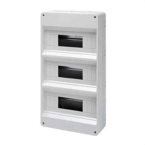 Cassetta di distribuzione da superficie senza porta 36 moduli (12x3) con riferimento GW40032 del marchio GEWISS