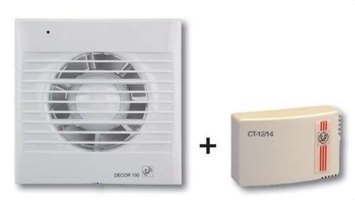 Kit estrattore da bagno Decor-100C 12V+CT-12/14 con riferimento 5210306600 del marchio SOLER & PALAU