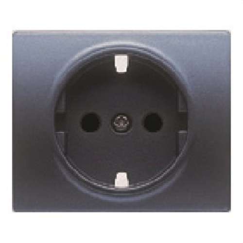 Presa Schuko con protezione bambini antracite Iris con riferimento 18732-AN del marchio BJC