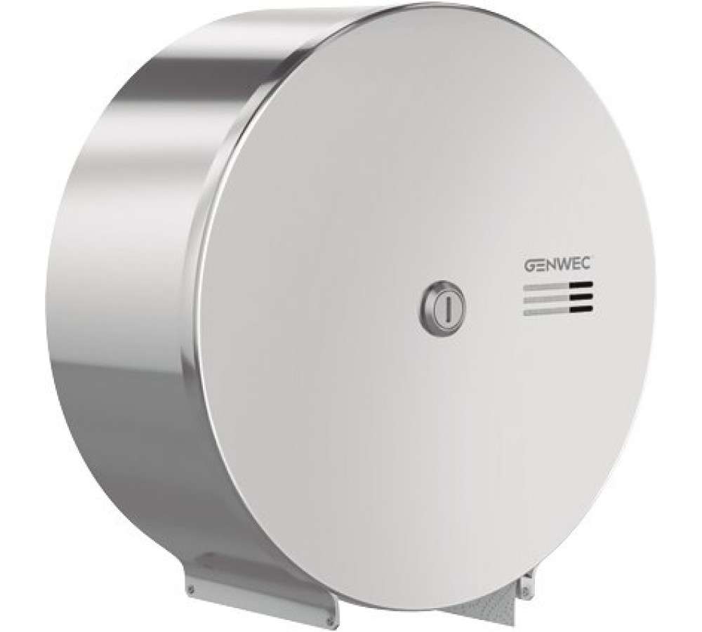 Dispenser di carta igienica jumbo inox 304 lucido con riferimento GW03 02 04 02 del marchio GENWEC