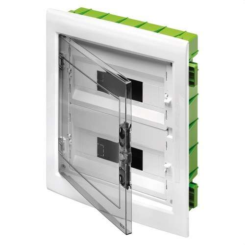 Quadro di distribuzione da incasso con porta fumé 32 moduli (18x2) con riferimento GW40609PM del marchio GEWISS