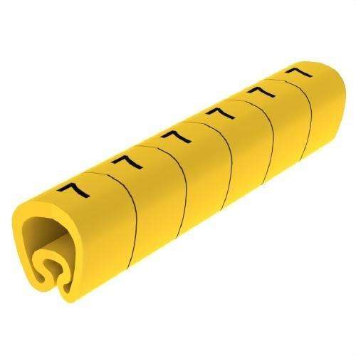 Segnalatori pretagliati gialli Ø18 PVC plastificati con riferimento 1813-7 del marchio UNEX