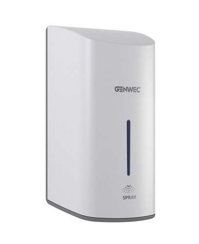 Dispenser automatico per disinfettante mani spray ABS bianco con riferimento GW04 15 01 00 del marchio GENWEC