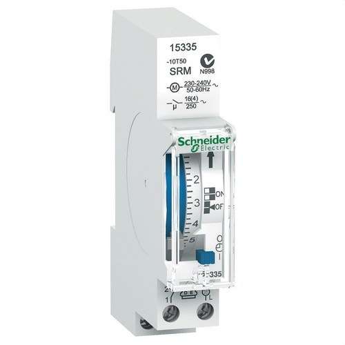 Interruttore orario analogico IH 24H con 1 modulo SRM 1C-16A con riferimento 15335 del marchio SCHNEIDER ELECTRIC