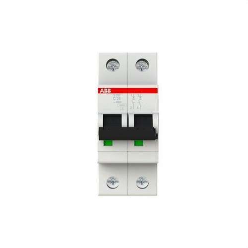 Interruttore Magnetotermico S202-C25 2P 25A Curva C 10kA con riferimento 2CDS252001R0254 del marchio ABB