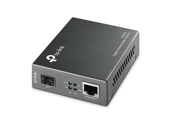 Convertitore di media Gigabit Ethernet con riferimento MC220L del marchio TP-LINK