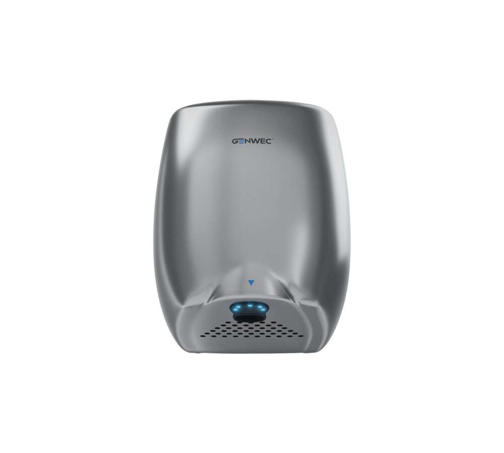 Asciugamani con sensore elettronico E-flow in alluminio argentato 220-240V con riferimento GW01 12 02 04 del marchio GENWEC