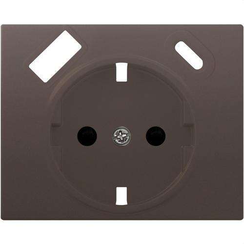 Presa schuko con doppia USB cioccolato Iris con riferimento 18724-USBC-CH del marchio BJC
