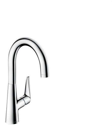 Rubinetto monocomando per cucina cTalis M51 1Jet cromo con riferimento 72814000 del marchio HANSGROHE