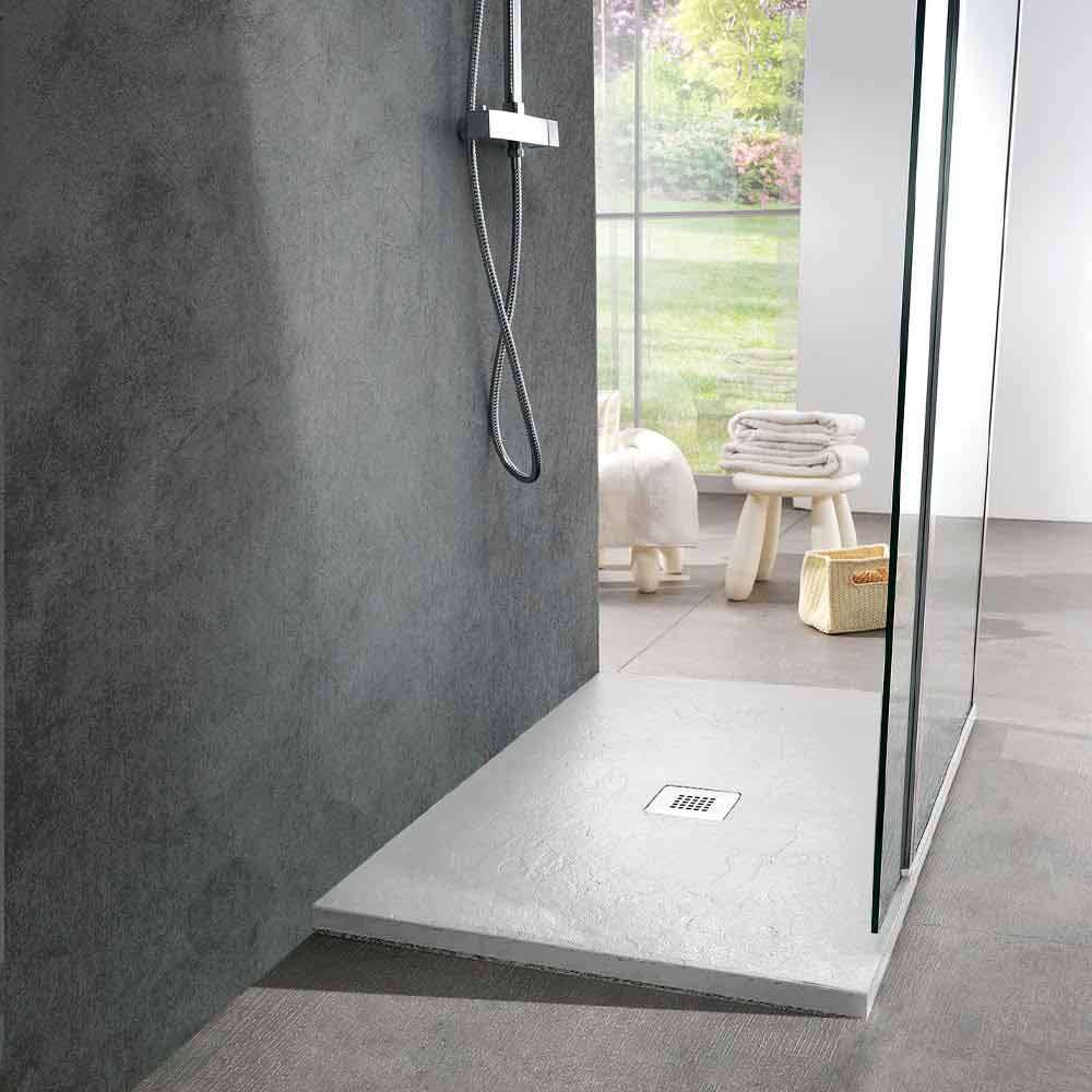 Piatto doccia in ardesia bianca 100x70cm con riferimento 53004215 del marchio ACQUABELLA