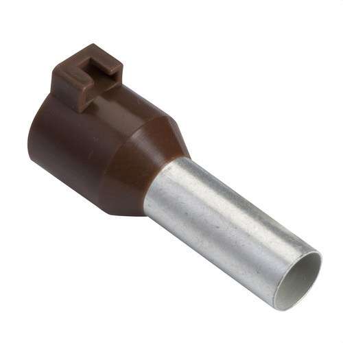 Terminale di cavo con portatarghette a pressione 10mm2 marrone con riferimento DZ5CA102 del marchio SCHNEIDER ELECTRIC