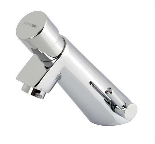 Rubinetto temporizzato per lavabo con pulsante IPSON 1/2" cromato con riferimento 1031 04 del marchio GENEBRE