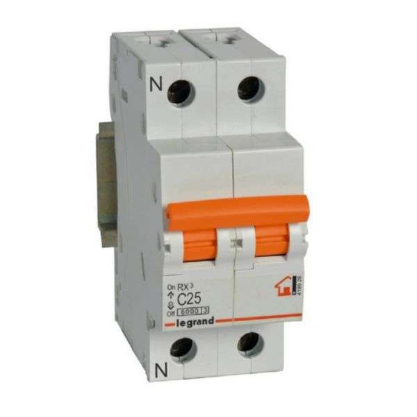 Magnetotermico RX³ - 1P+N - 230V~ - 25A - curva C con riferimento 419928 del marchio LEGRAND