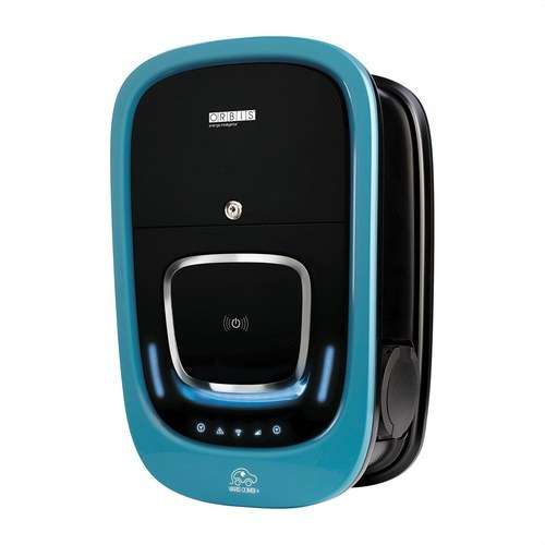 Caricatore auto elettrica trifase doppio con WiFi Orbis VIARIS UNI 22kW + 22kW con 2 cavi tipo 2 di 5 metri con riferimento OB94P722KA2 del marchio ORBIS