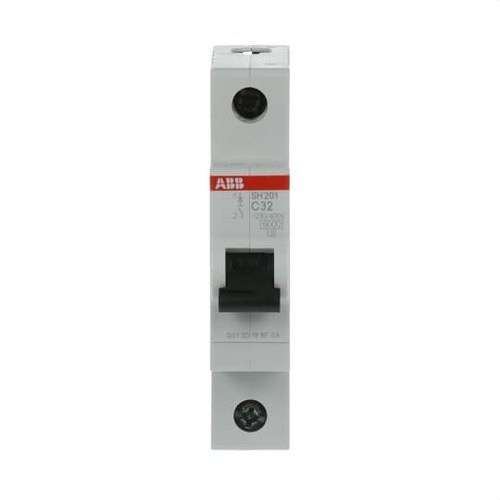 Interruttore Magnetotermico SH201-C32 1P 32A Curva C 6kA con riferimento 2CDS211001R0324 del marchio ABB