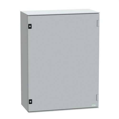 Armadio a muro in acciaio porta cieca senza piastra di montaggio 847x636x300 PanelSeT CRN con riferimento NSYPLM86G del marchio SCHNEIDER ELECTRIC