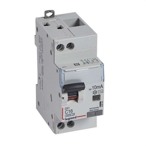 Interruttore magnetotermico differenziale DX3 P+N 10mA C16 con riferimento 410781 del marchio LEGRAND