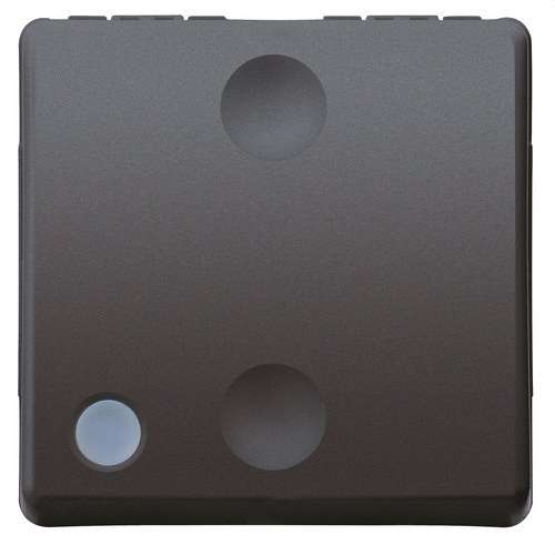 Interruttore unipolare illuminabile a 2 moduli System Black con riferimento GW21589 del marchio GEWISS