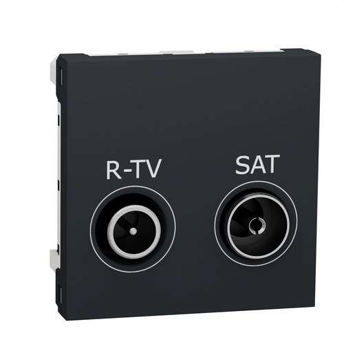 Presa R-TV/SAT finale antracite New Unica con riferimento NU345554 del marchio SCHNEIDER ELECTRIC