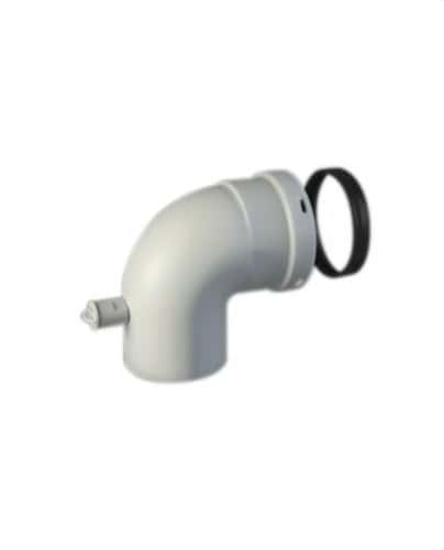 Gomito camino di fumo diametro 80 polipropilene maschio-femmina polipropilene con riferimento 8-90TM5 del marchio FIG