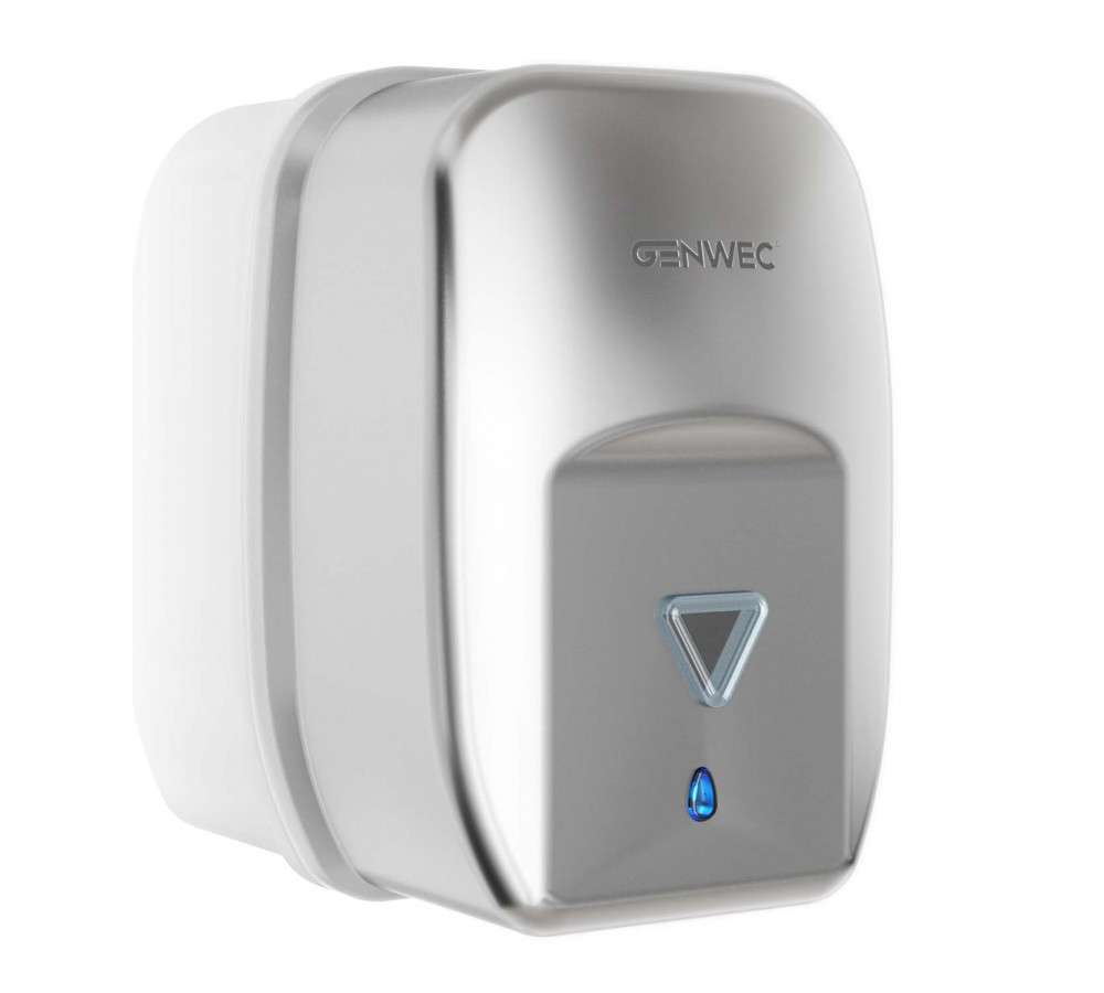 Dispenser automatico per sapone da muro 1.200ml inox satinato con riferimento GW04 20 04 01 del marchio GENWEC