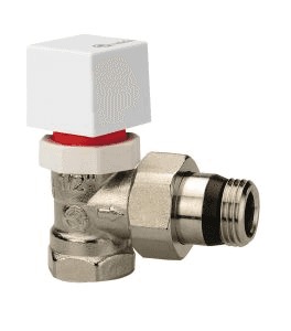 Valvola termostatizzabile bitubo di connessione femmina a squadra 1/2" con riferimento 67450 del marchio ORKLI