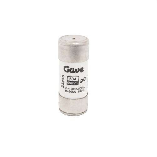 Fusibile cilindrico 100 A GG T2 con indicatore di fusione con riferimento 32F100GLIF del marchio GAVE