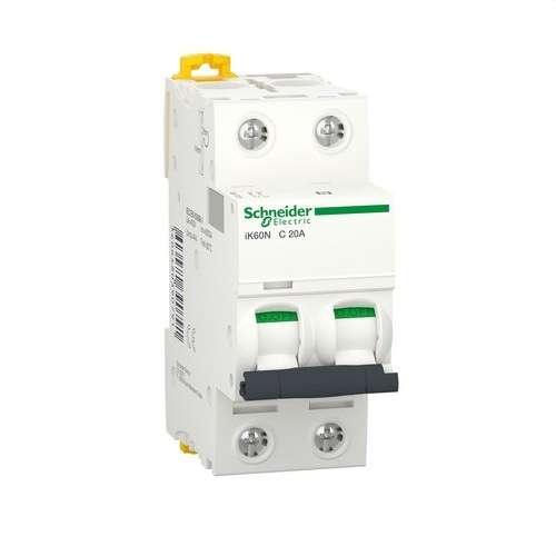 Interruttore Magnetotermico IK60N 2P 20A Curva C 6kA con riferimento A9K17220 del marchio SCHNEIDER ELECTRIC