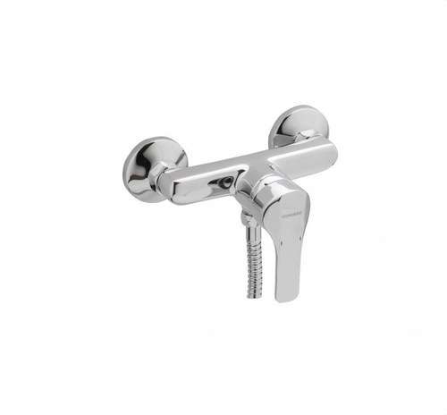 Miscelatore doccia monocomando con kit Genebre K8 cromato con riferimento 60110 28 45 66 del marchio GENEBRE