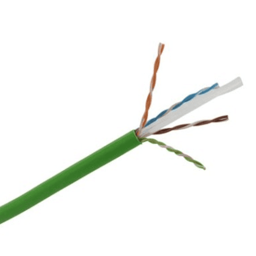 Cavo di rete Ethernet CAT6 U/UTP 450/24 4P LSZH CPR-Dca verde - Scatola da 305 metri con riferimento 980871 del marchio CORNING