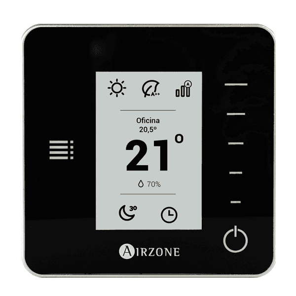 Termostato radio monocromatico Airzone THINK nero con riferimento AZCE6THINKRN del marchio AIRZONE