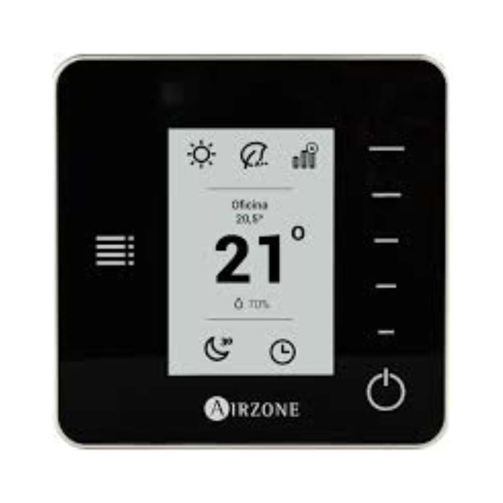Termostato radio monocromatico AirZone Think nero con riferimento AZDI6THINKRB del marchio AIRZONE