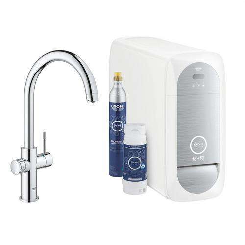 Kit di avviamento GROHE Blue Home con beccuccio a C cromato con riferimento 31455001 del marchio GROHE