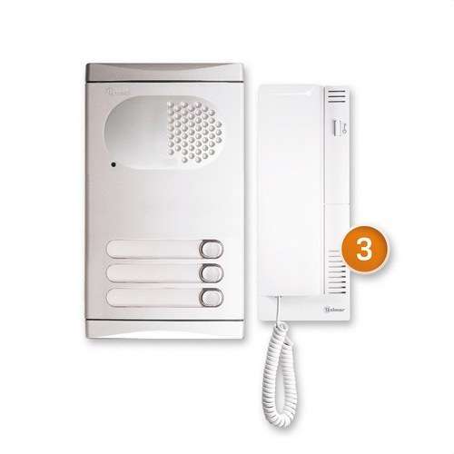 Kit citofonico per 3 abitazioni Golmar 4130/AL con riferimento 11284130B del marchio GOLMAR