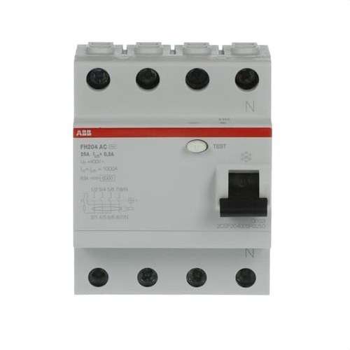 Differenziale 4P 25A Classe AC 300mA con riferimento 2CSF204003R3250 del marchio ABB