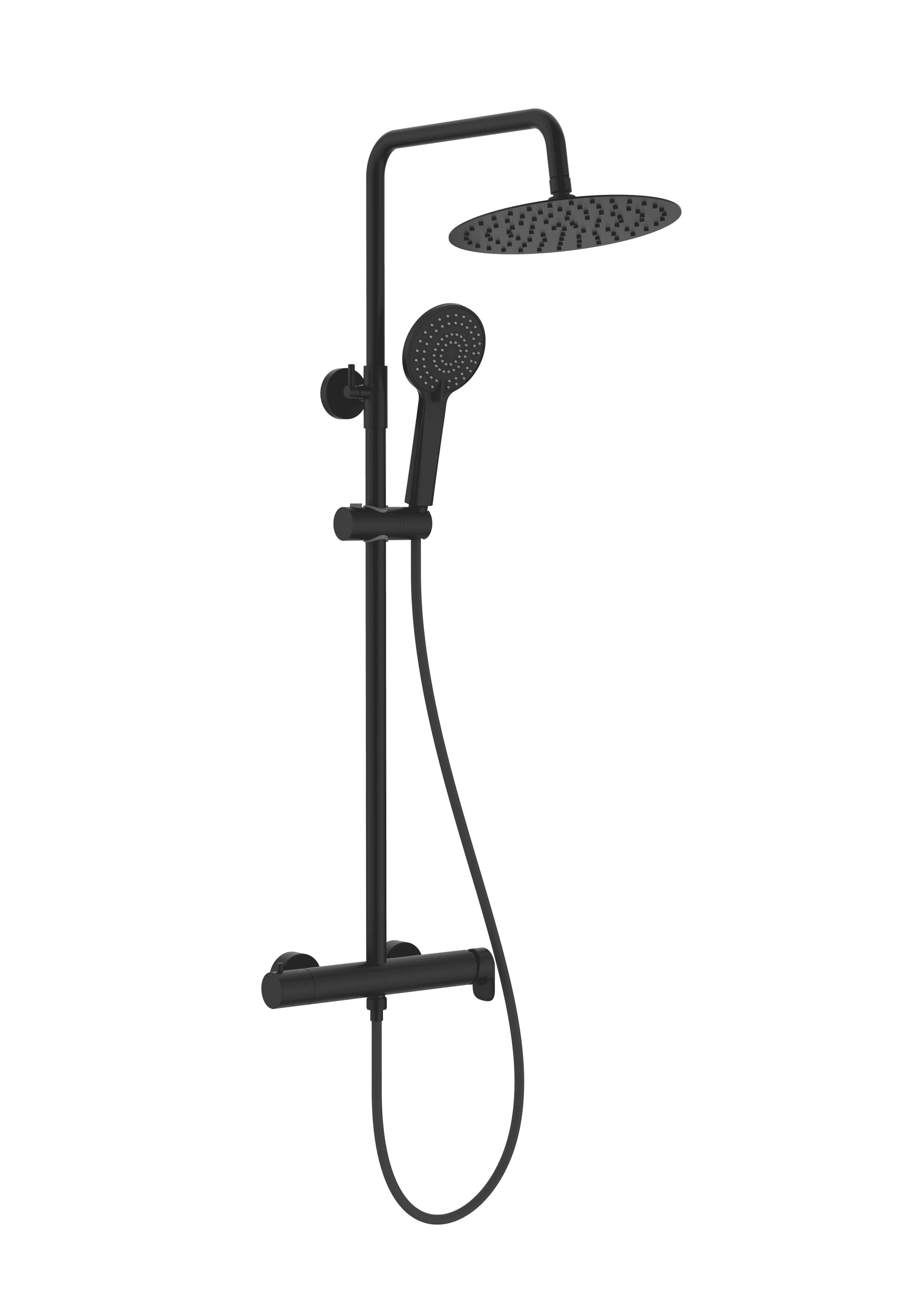 Colonna doccia monocomando nero opaco Roca Plus Round con riferimento A5A9A6ENB0 del marchio ROCA