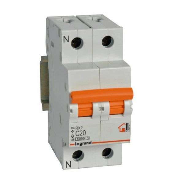 Magnetotermico RX³ - 1P+N - 230V~ - 20A - curva C con riferimento 419927 del marchio LEGRAND