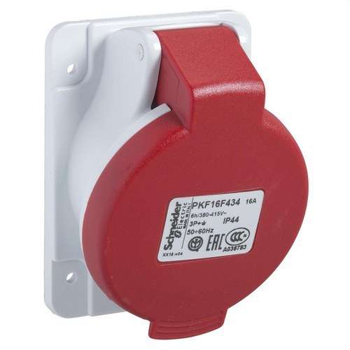 Base da incasso inclinata 16A 3P+TT 380-415V IP44 con riferimento PKF16F434 del marchio SCHNEIDER ELECTRIC